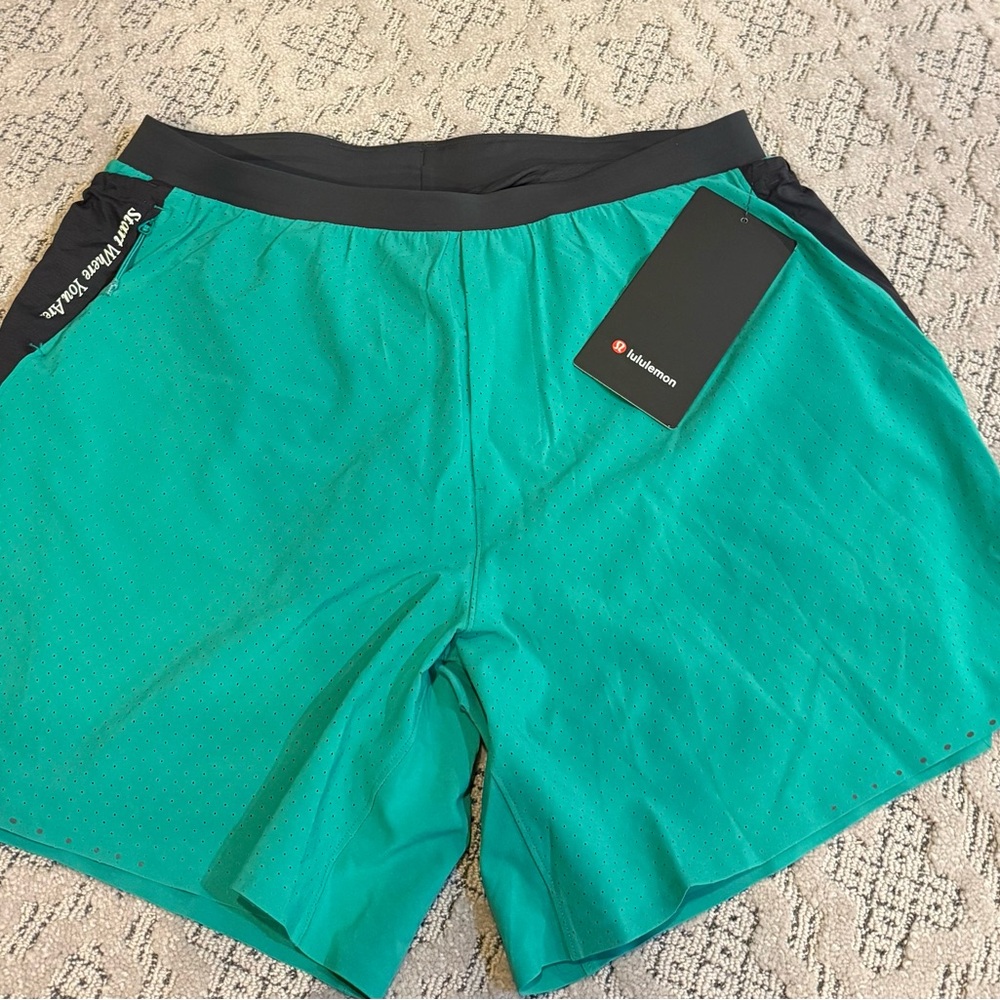 Lululemon NWT “rare”Men’s Fast and Free Road to Trail Lined Short 6" size M